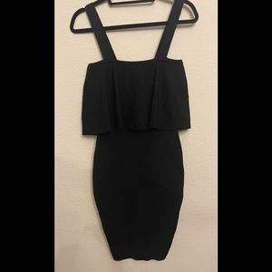Elegant Flounce Fitted Dress